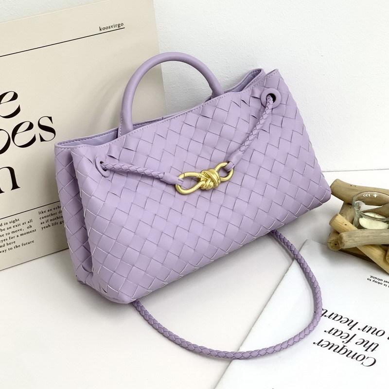 Direktverkauf ab Werk Old Money Stil 2026 neue Leder-Einkaufstasche handgewebte Damentasche Umhänge-Tragetasche Unterarmtasche