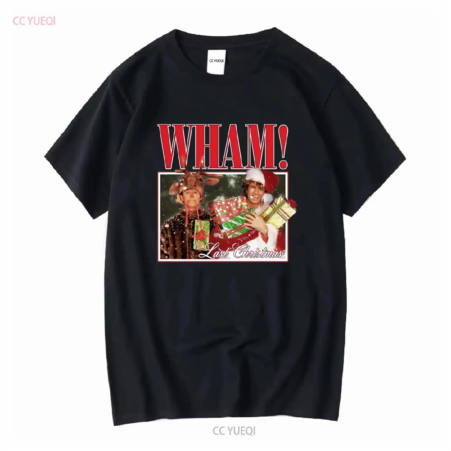Wham Christmas George Michael Last shirt vintage Washed Soft Top For Everyday Wear streetwear fashion designer clothes S