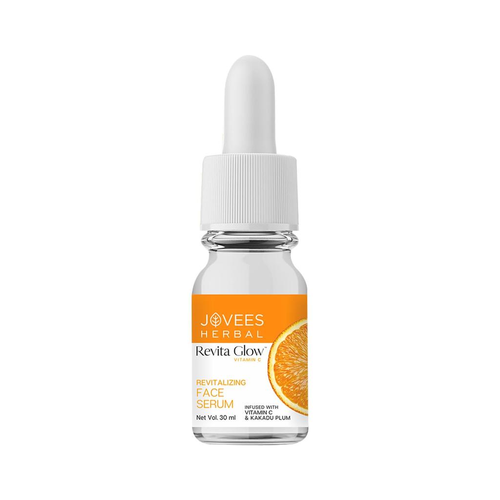 Jovees Herbal Revita Glow Vitamin C Face Serum For Dark Spots, Radiant Skin, Anti Aging & Natural Glow Hydration 30ml