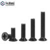 GUWANJI Black 304 Stainless Steel Phillips Flat Head Machine Screws