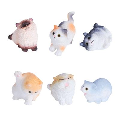 1 Stück Cartoon Niedliches Mini-Tier-Modell Niedliches Harz-Katzen-Ornament Kätzchen-Figur Simulation Tier Mikrolandschaft Bastelarbeiten