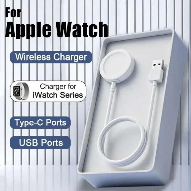 2026 Magnetic Wireless USB A Fast Charger for Apple Watch Ultra Series 9 8 7 6 SE Type C Cable Charging for iWatch Series 5 3 2