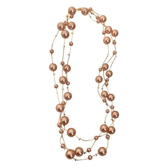 Свитер, ожерелье, многослойное ожерелье из искусственного жемчуга, аксессуар для одежды из нержавеющей стали