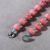 Wind Dopamine Pink Stone Spell Emerald Beaded Collarbone Chain Niche Temperament Magnetic Buckle Necklace Female