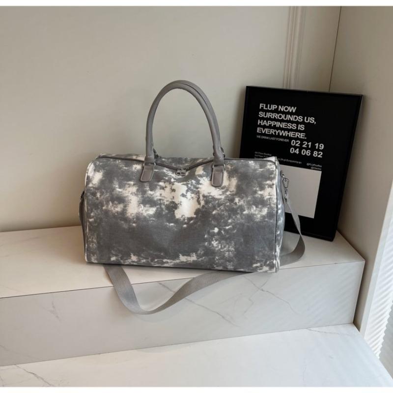 Lässige Nähgarn-Reisetaschen in Volltonfarben, hochwertige, modische Canvas-Umhängetaschen mit großem Fassungsvermögen und Reißverschluss für Damen
