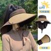 New sun protection hat women's neck protection anti-ultraviolet sun hat large brim outdoor straw woven empty top sun hat