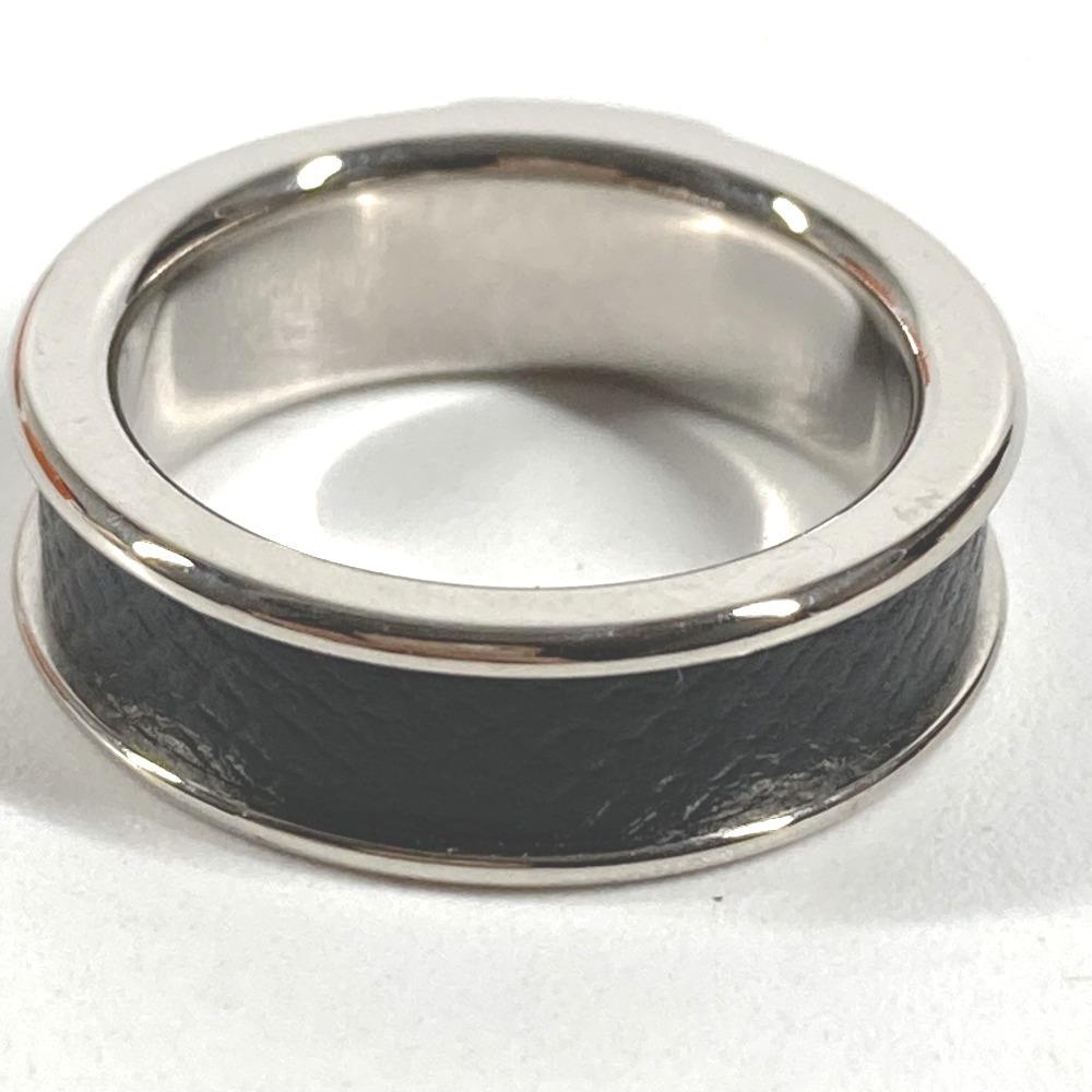 Hermes Athens Accessories Ring Metal / Leather Black/Silver
