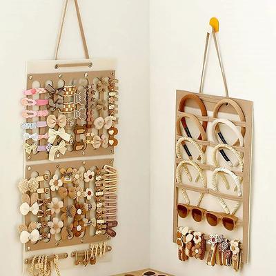 Haarschleifen-Organizer zum Aufhängen an der Wand, großer Kopfbandhalter, Haarspangen-Aufbewahrungsbügel, platzsparendes Accessoire für Mädchenzimmer