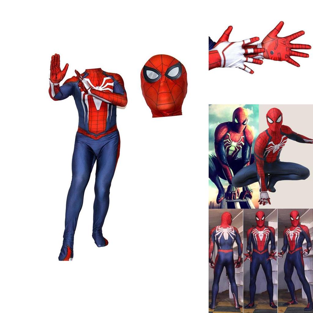 Ps4 Insomniac Spider-man Cosplay Costume 3d Print Adult Kids Spidey Zentai Suit With Exquisite Workmanship And Breathable Lycra Material