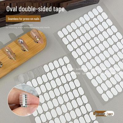 Adesivos de Feijão em Grade Dupla Face Pegajosa para Nail Art com Cola Transparente Sem Marcas - Conjunto Completo de Ferramentas para Nail Art
