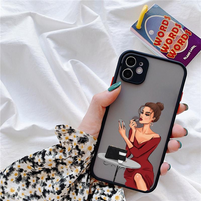 

Модный красивый чехол для девушки для iPhone 16 7 8 Plus SE2 14 15 13 12 11 16 Pro Max Чехол для телефона для iPhone X XR XS Ударопрочный чехол iphone 14Pro
