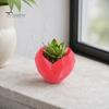 Love Heart Flowerpot Shape Planter Pot, 3D Printed Geometric PLA Plant Container Flowerpot, Cactus Succulents Plants Container, Gift for Valentine's
