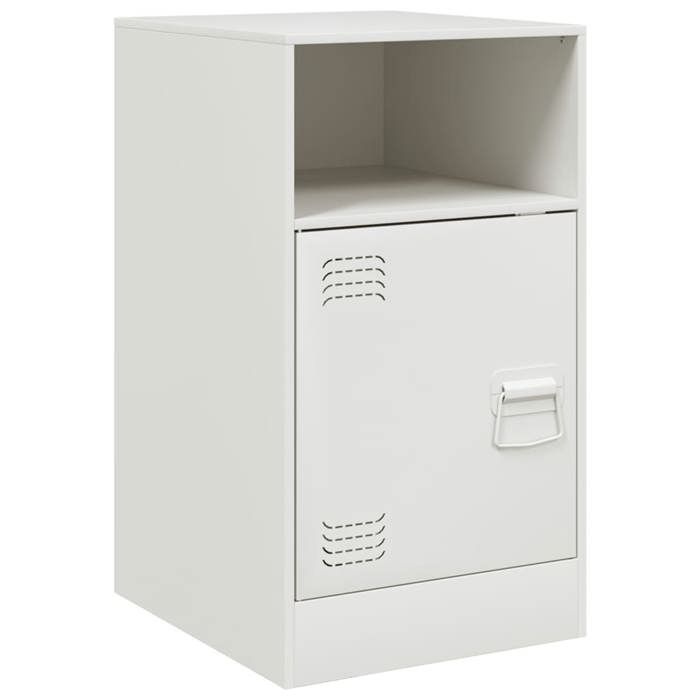 VidaXL Bedside Table White 34.5x39x62 Cm Steel 841773