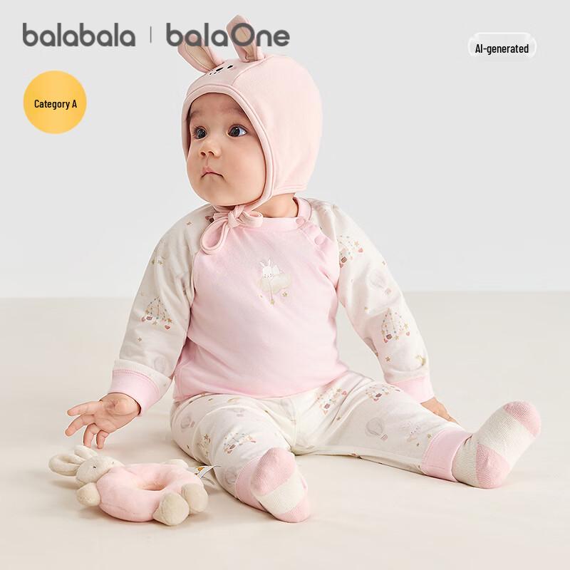 Balabala Infant Cotton Pajama Set - 2-Piece Long Sleeve & Long Pants