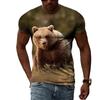 Funny Animal Bear 3D Printed Men T-shirt Summer Fashion Personality Casual O-neck Streetwear Hip Hop harajuku graphic t shirts