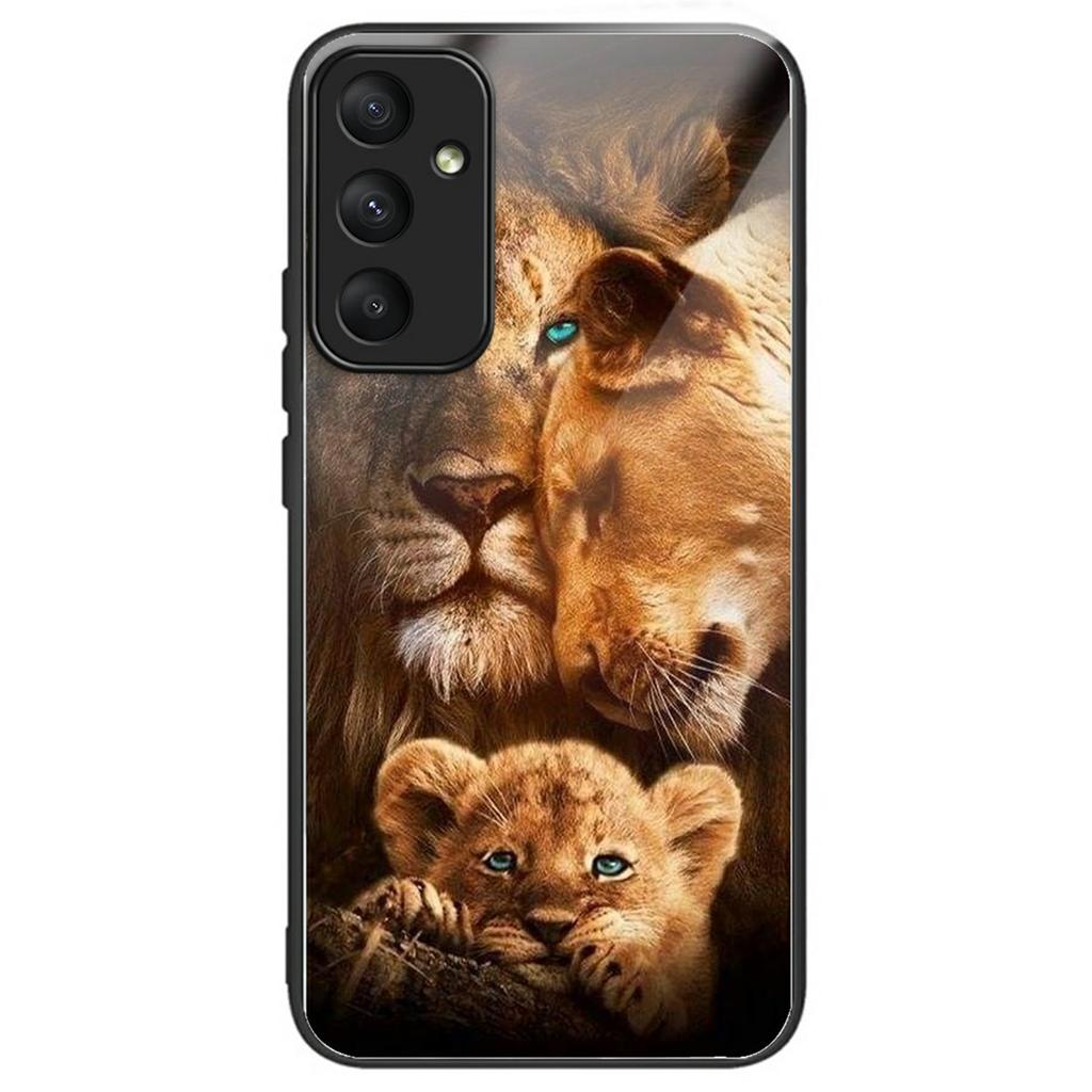 For Samsung Galaxy A36 5G Case Pattern Printing Tempered Glass TPU Drop-Proof Phone Cover