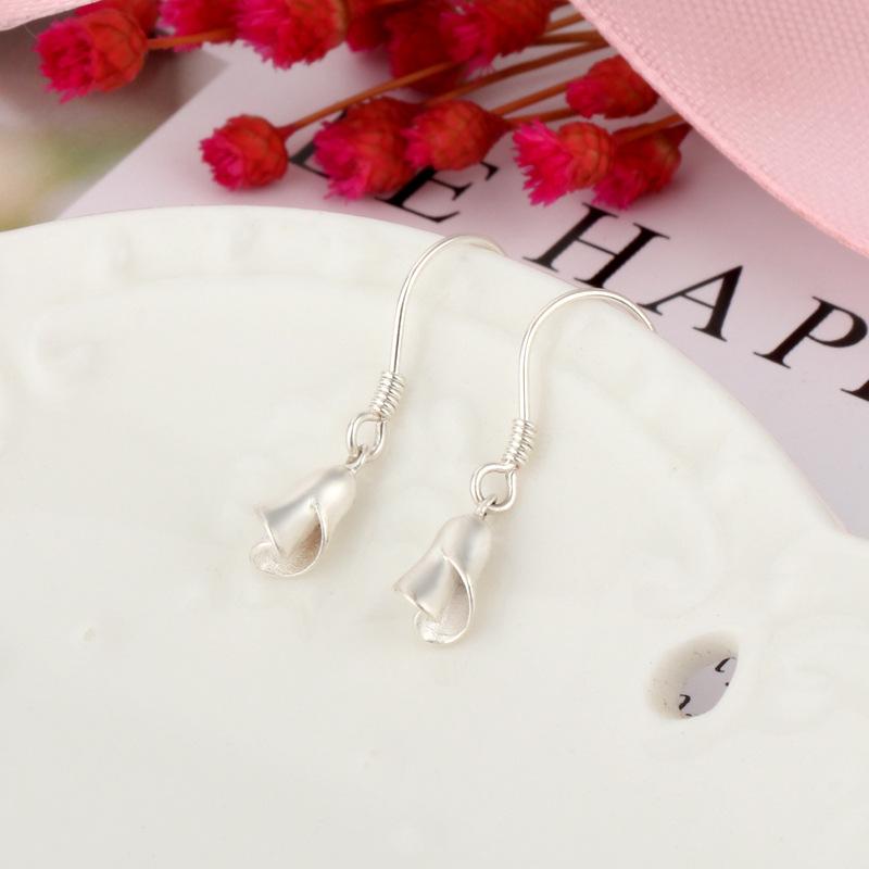 Korean Copper Earrings Fashion Retro Accessories Frosted Flower Earrings Gift Accessories