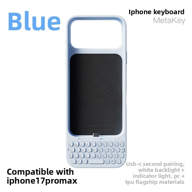 MetaKey All-in-one with Night light Mobile Keyboard Phone Case For IPhone 17 Pro Max For Magsafe Magnetic Charge Protector Cover