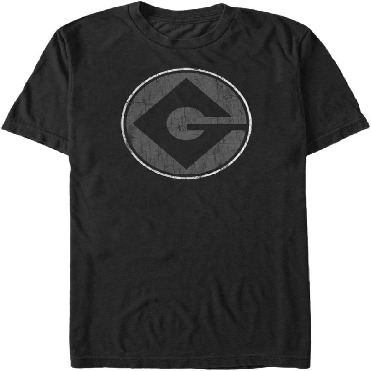 Гадкий Я Мужская Футболка с Принтом Миньонов и Логотипом Грю XXXXXL разноцветный