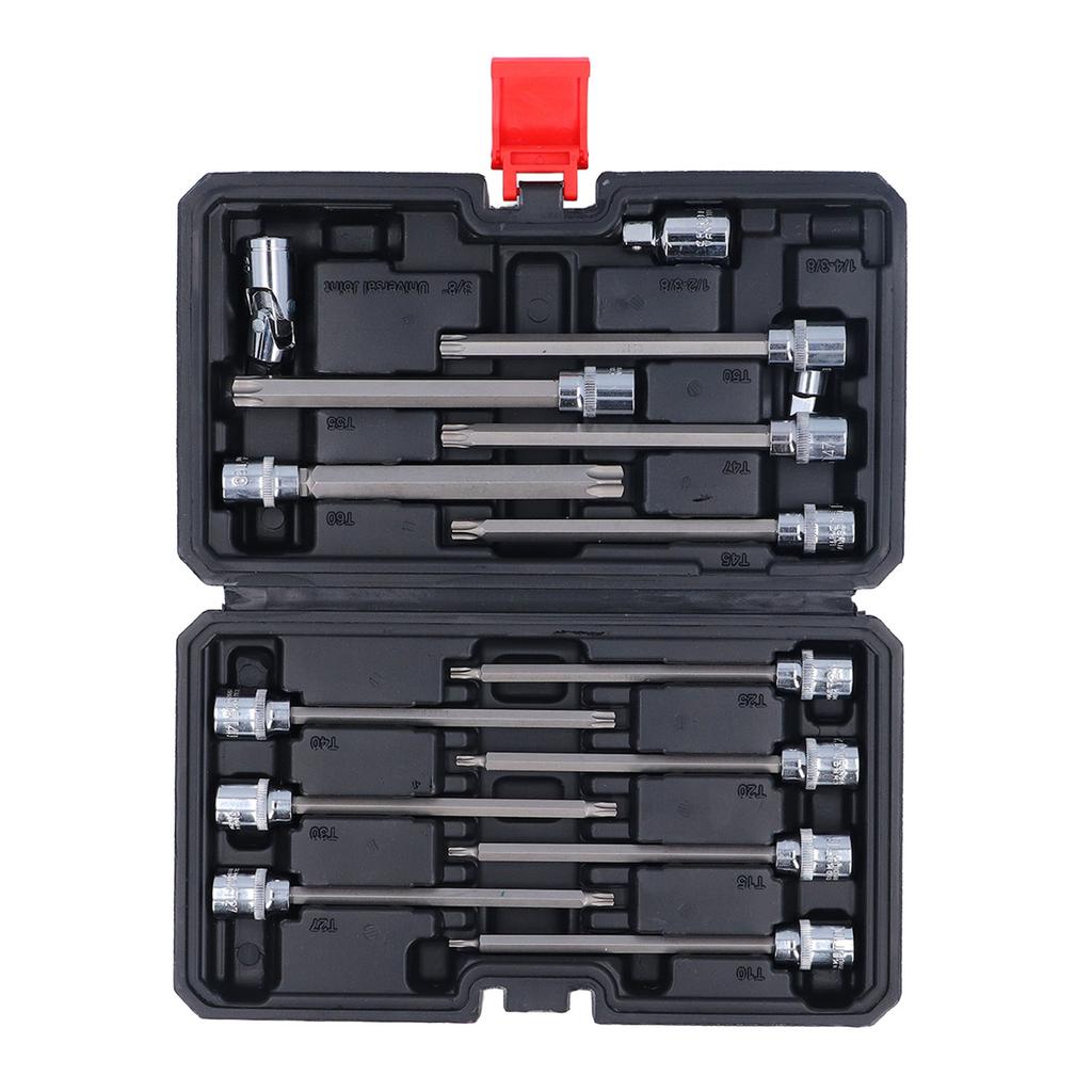 15PCS Set Long Hex Bit Socket Set S2 Alloy Steel Extra Hard 38 Inch Extended Hex Wrench Set