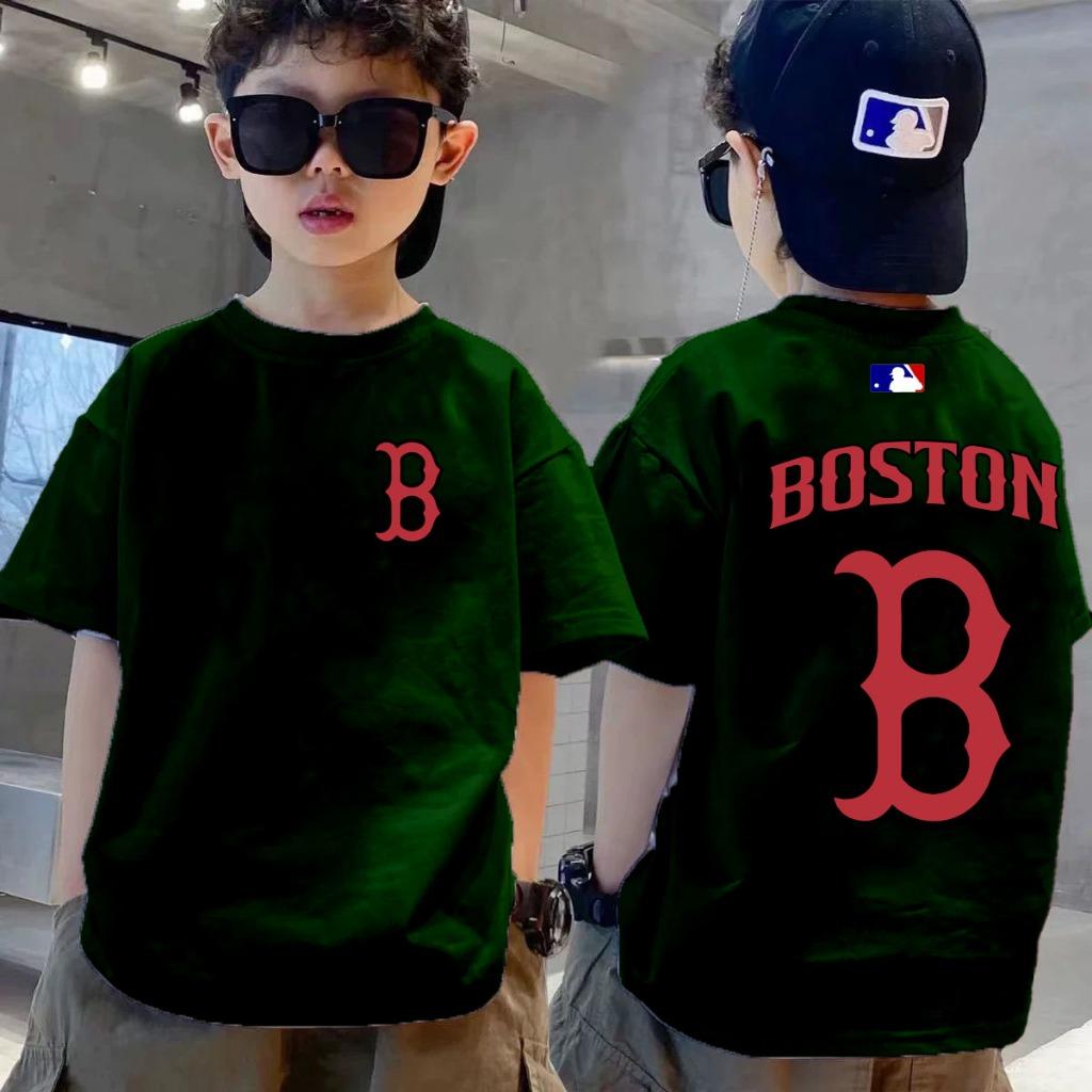 Children's printed letter trendy short sleeved shirt