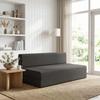Folding Sofa Bed Dark Grey 152 x 86.5 x 60 cm Fabric