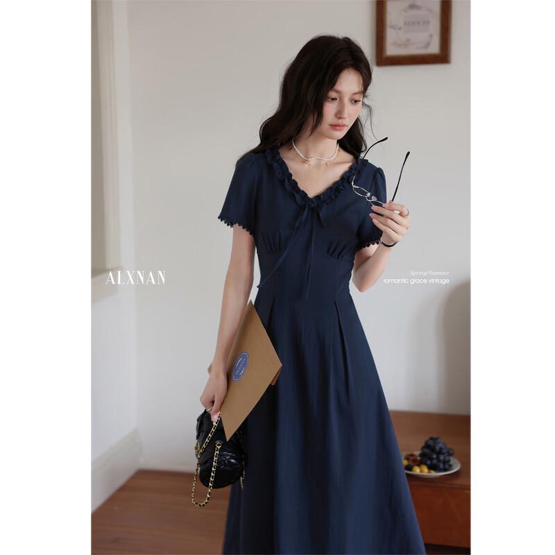 Women s French Style Slim-Waist Summer Dress