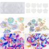 Shiny Glossy Silicone Decoration Molds Double Layer Keychain Mold DIY Pendant Jewelry Epoxy Resin Crafting Molds