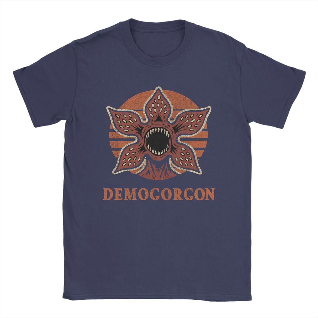 Demogorgon Grunge Horrorfilm T-Shirt Strand Baumwoll-T-Shirts Für Herren Trendiges Design T-Shirt Kurzarm Y2K Lustige Kleidung