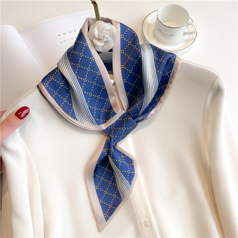 Women Skinny Neck Scarf Shawls Wraps Black Pink Small Office Hairband Neckerchief Foulard Scarves Ladies