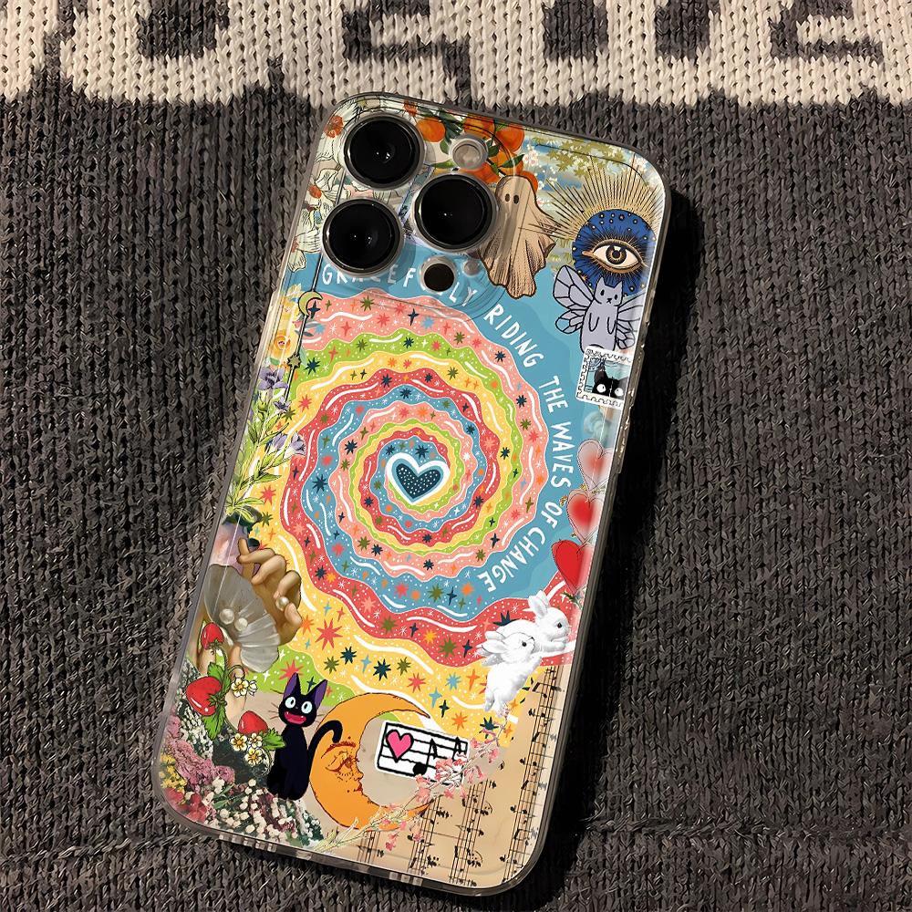 

Statue of Liberty Sunflower Phone Case For Samsung Galaxy A15 A16 A05 A21S A54 A55 A56 A35 M23 M33 M54 M55 Clear Cover Samsung A05