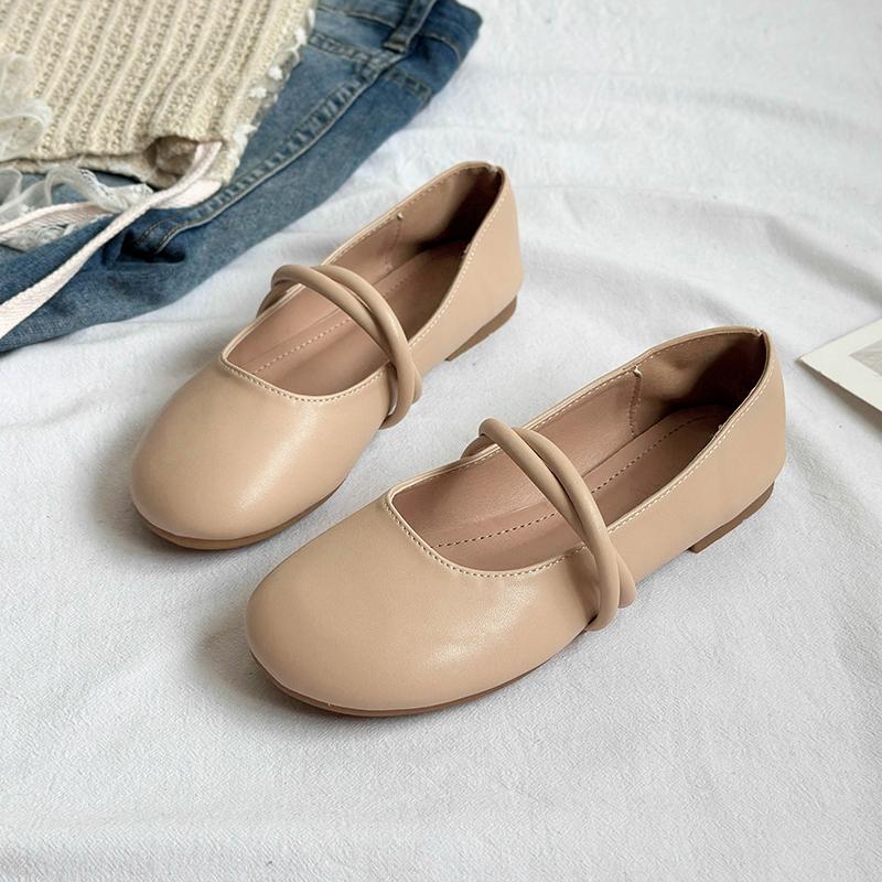 Shoes for Women 2025 High Quality Round Head Women's Flats Light Mary Jane Flats Solid Slip-on Female Casual Loafers Shallow