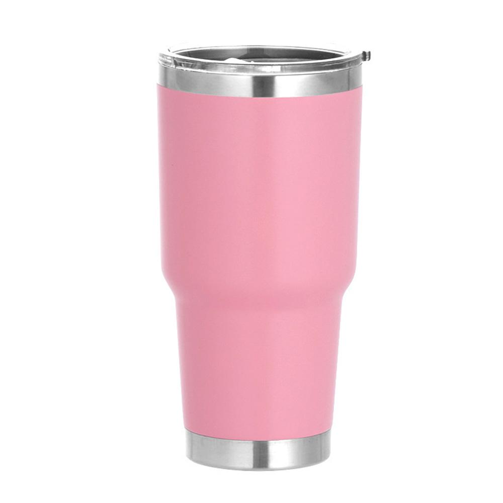 30 Oz Vacuum Flask Travel Mug Tumbler Double Wall Insulation Cup Hot & Cold Water Bottle with Flip Lid Colorful for Car Holder