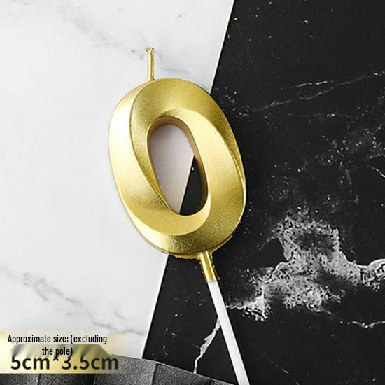 Gold Large Number Candles for First Birthday, Full Moon Celebrations & Kids  Party Cake Decorations