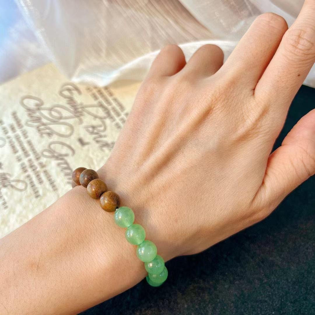 Vintage Natural Dongling Jade Barbie Sandalwood Bracelet Atmosphere Bracelet