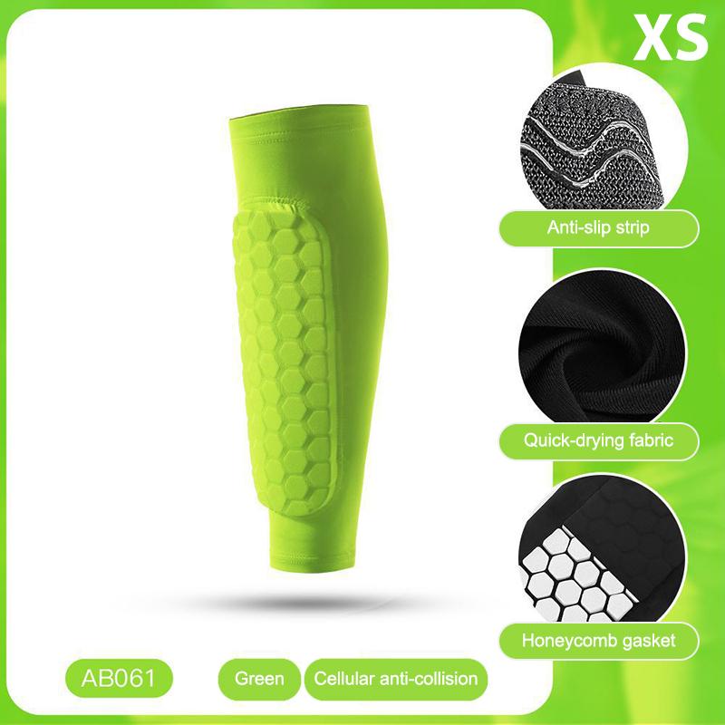Waben-Schienbeinschoner Ski-Beinpolster Atmungsaktiv Anti-Kollision Fußball Basketball Radfahren Schützend Elastische Sport-Leggings 1 Stück