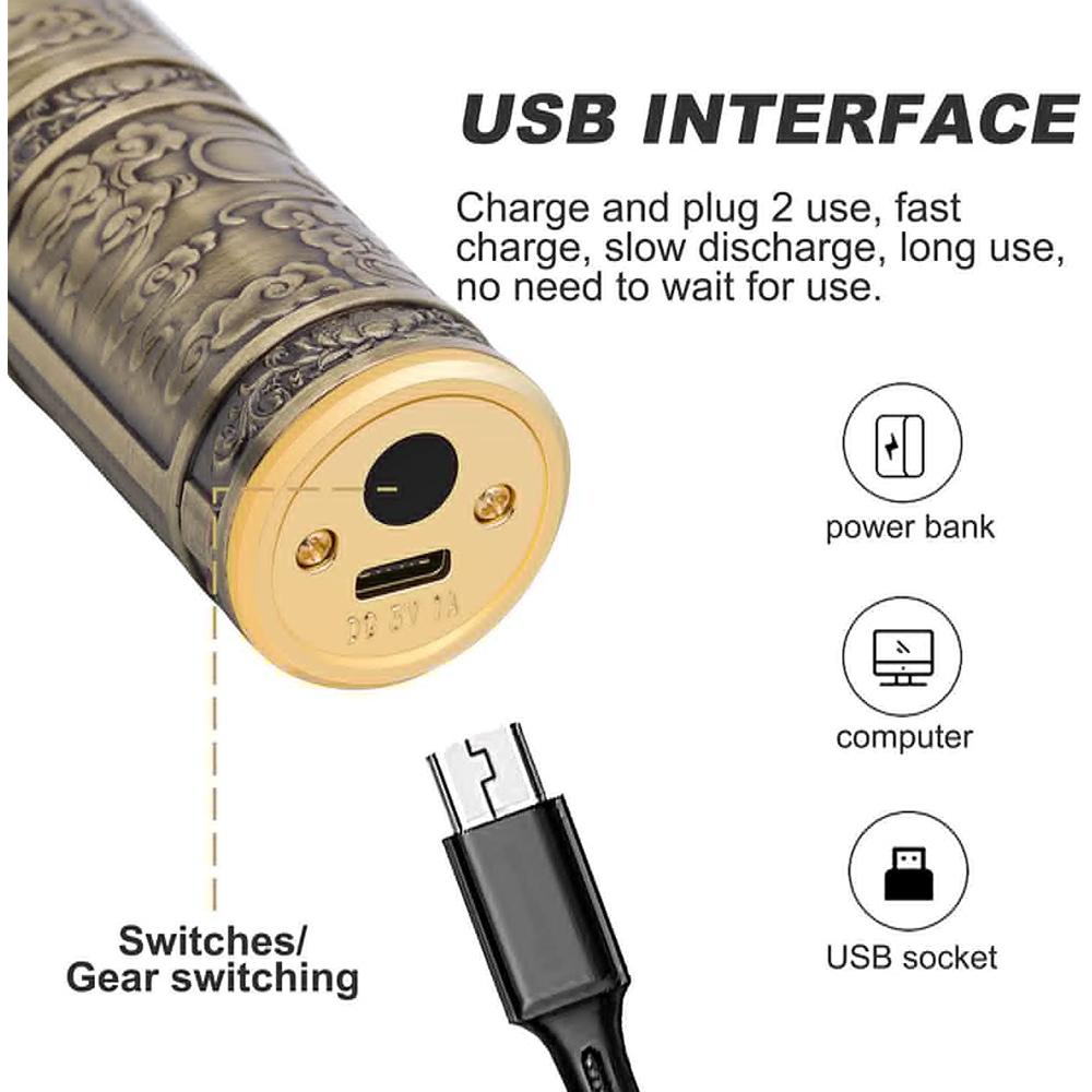 ספר גברים USB נטענת חשמלי זקן גוזם מדויק לגברים קוצץ שיער מקצועי גילוח