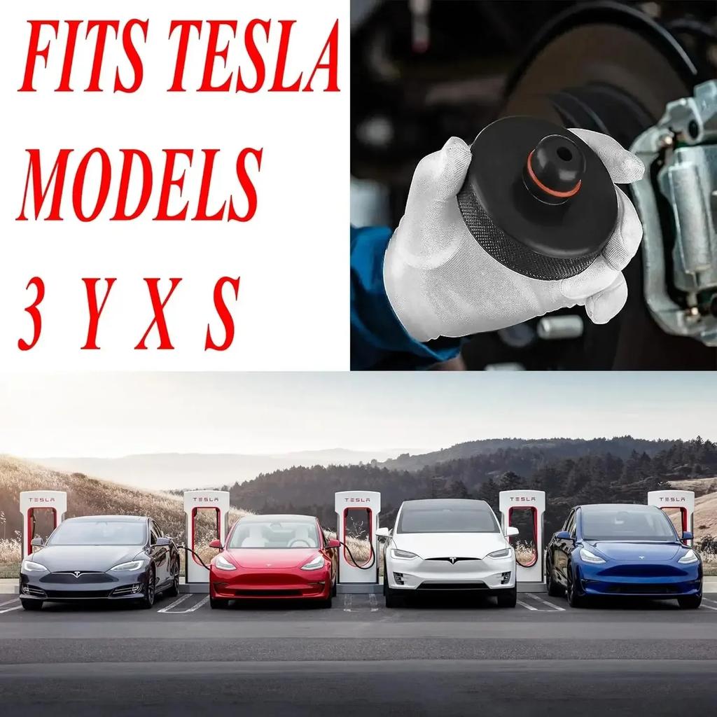 For Tesla Silicone Jack Lift Pad Point Adapter For Model 3 Model Y Model S Model X With Storage Bag-4 Pack Vehicle Repair Tools