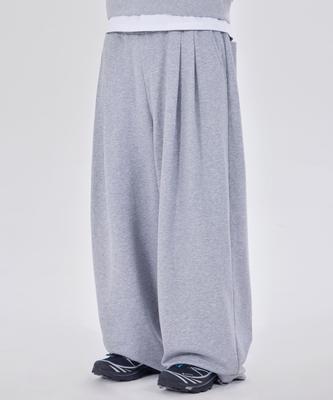 GLW Comfort Wide Two-Pleat Sweatpants Gray