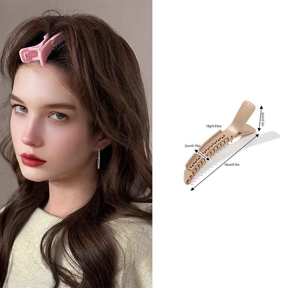 New Simple Hairpin Positioning Clip with Teeth Hairpin Natural Fluffy High Cranial Top Seamless Clip Hair Accessories