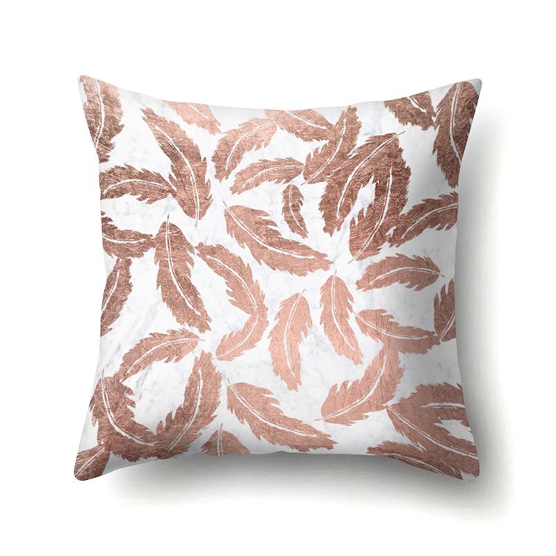 Polyester Pillow Case Automobile Decoration Home Printed Pillow Case Waist Cushion Cover Car Cushion Head Cushion Cover