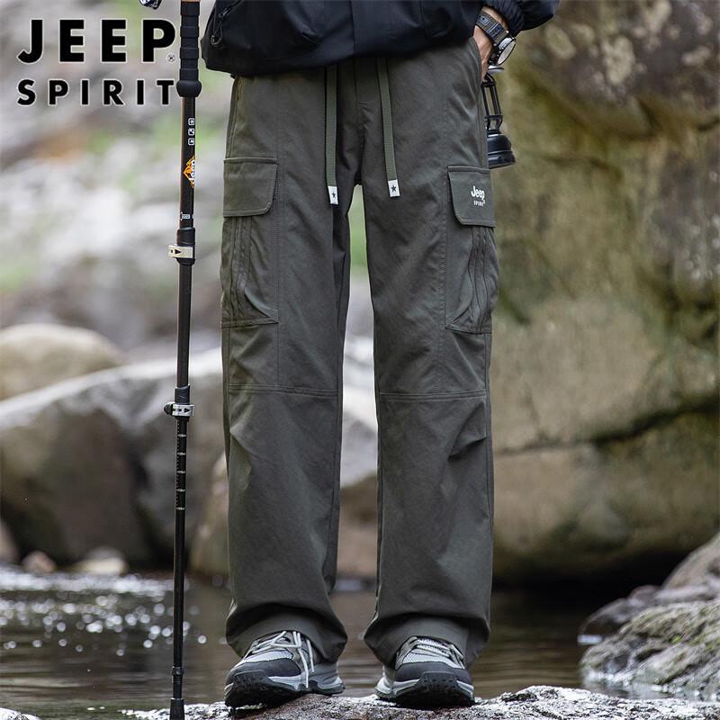 JEEP SPIRIT Men's Loose Fit Autumn/Winter Cargo Pants