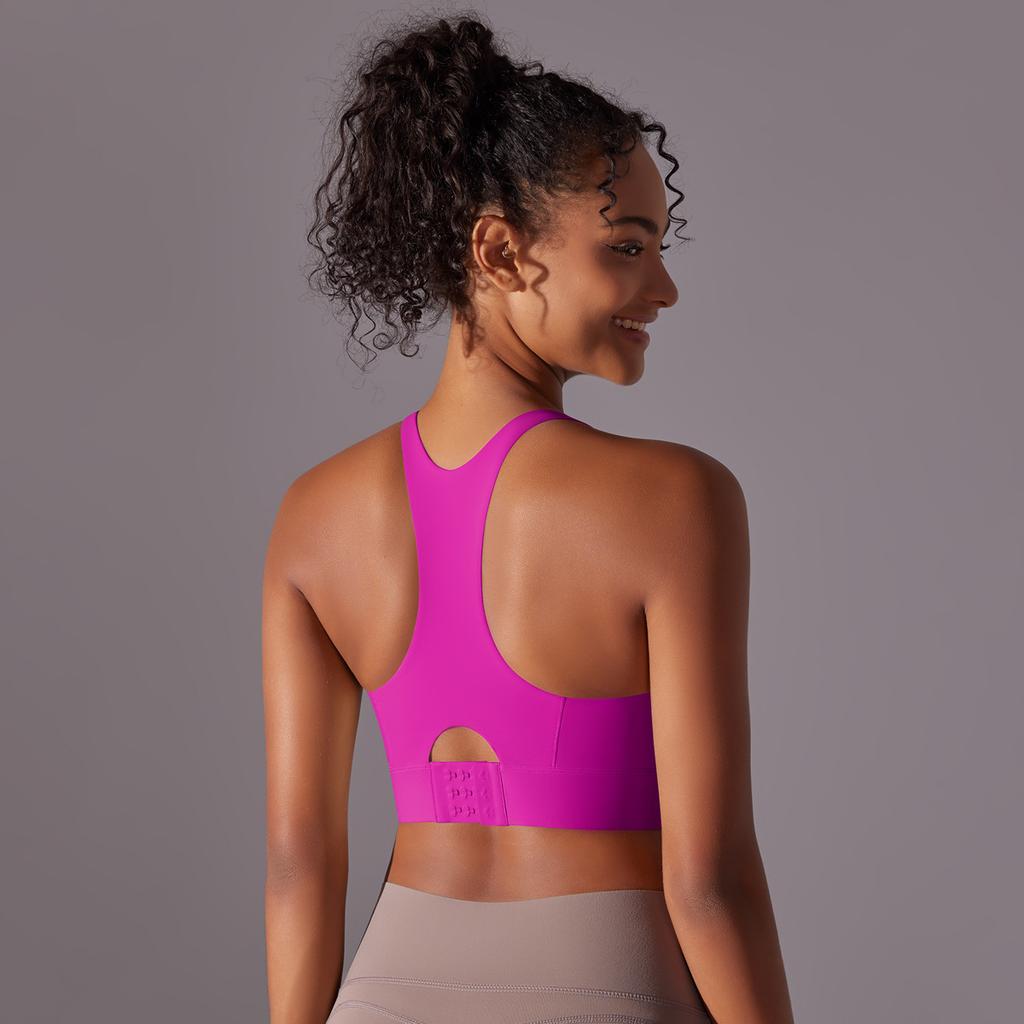 High Strength Sports Bra With Integrated Chest Cushion, Seamless Back Buckle, Yoga Vest, Shock-absorbing And Gathering, Beautiful Back Yoga Bra