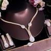 Bridal Accessories Zircon Necklace Earrings Bracelet Ring Four-Piece Set Wedding Accessories Set Chain