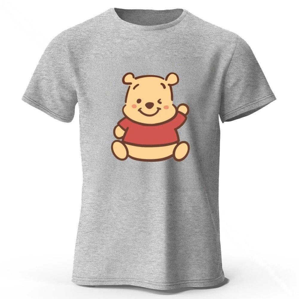 Fashion New Style Winnie The Pooh Pure Cotton Shortsleeve Menswomens Daily Casual Soft Highquality Plussize Tshirt
