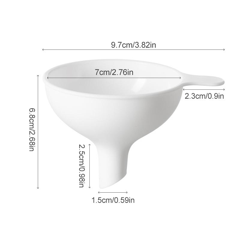 

Multi-Purpose Plastic Funnel Wide Cone Spout for Kitchen Oil Dispensing Cosmetic Refill Liquid Transfer