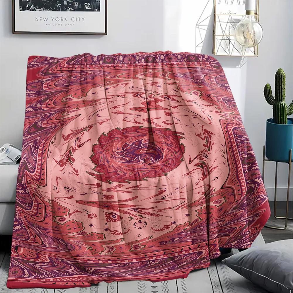 1 pièce Couverture en Flanelle Imprimée Dessin Animé, Haute Qualité Confortable pour Toutes les Saisons, Décoration de Maison, Chaleur et Confort, Parfait pour un Cadeau de Noël ou d'Anniversaire