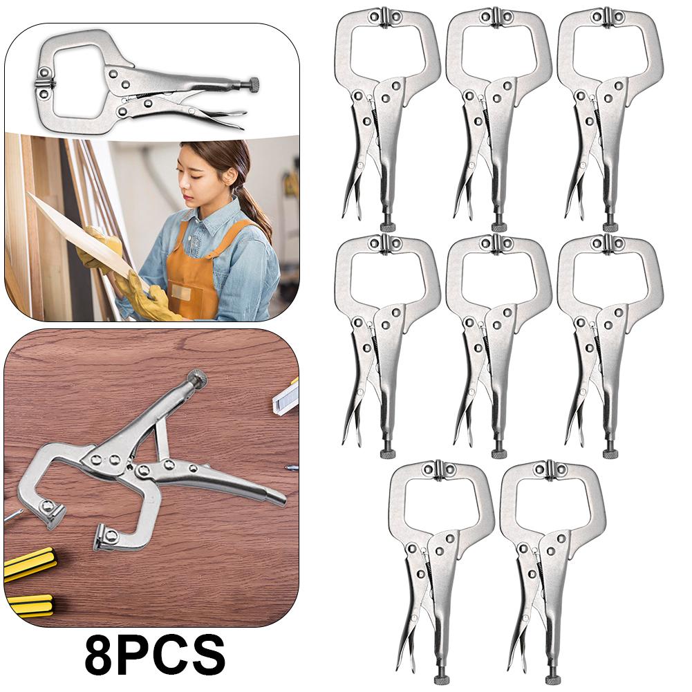 

Carbon Steel Woodworking Welding C-Shaped Clamps Flat Locking Grip Pliers