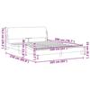 VidaXL Cadre de Lit et Tête de Lit, Lit Rembourré avec Sommier à Lattes, Lit Double avec Pied Chambre à Coucher, Noir et 373223