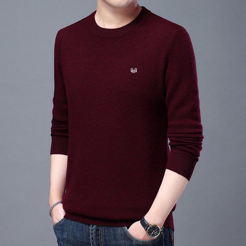 

Men s Double-Strand Thickened Cashmere Sweater, Half High Neck, Loose Mid-Neck, Anti-Pilling Wool Sweater. 165/M for 100-120 lbs